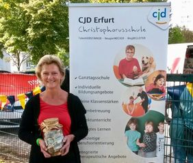 Die Spende von der Aktion "Kids for Kids" geht an die CJD Erfurt Christophorusschule.